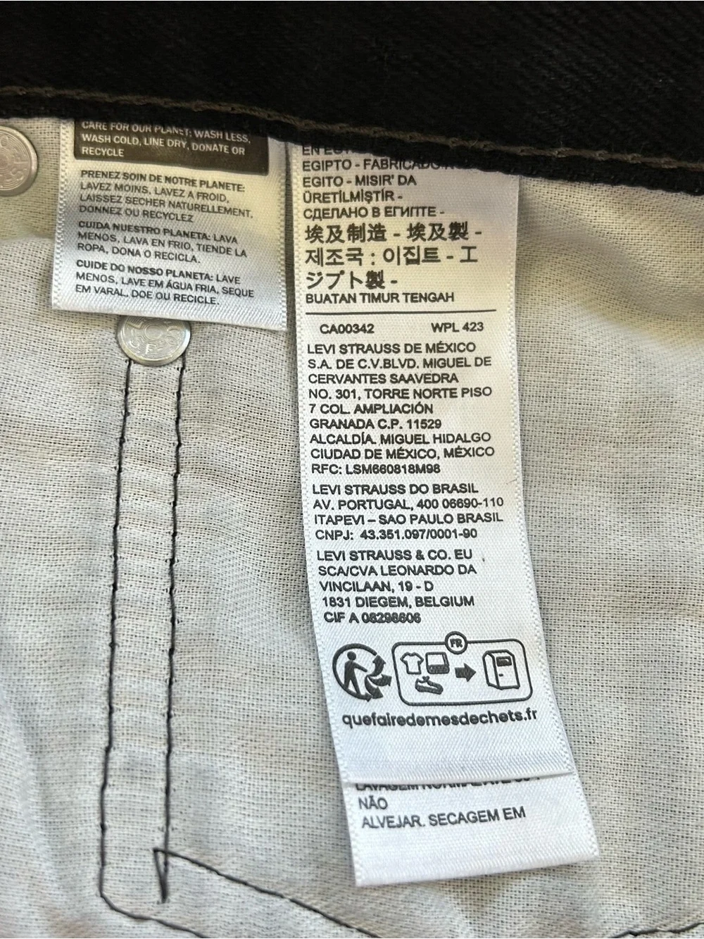 42x32 NWT Levi’s 550 Relaxed Jeans Mens Black Tapered Leg 100% Cotton 0055